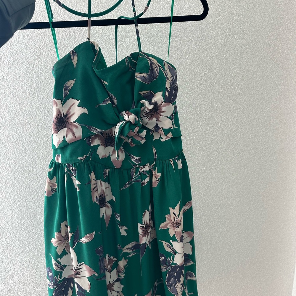 Sugarlips Teal Floral Dress